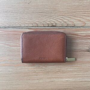 Fossil Brown Mini Leather Wallet
